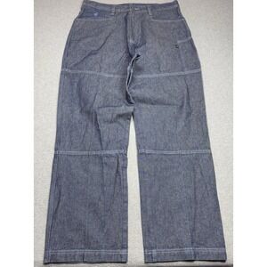 Rocawear Jeans Mens 36x34 Baggy Wide Leg VTG Y2K Denim Embroidered Pockets Retro